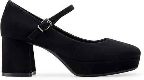 Vista 7 de Aerosoles Plataforma elegante para mujer, Gamuza negra