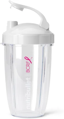 Vista 6 de nutribullet Vasos To-Go de 24 oz y tapas abatibles de colores (rosa/blanco)