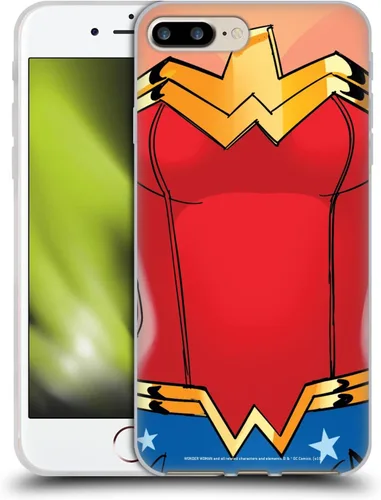Vista 26 de Head Case Designs Funda de gel suave con licencia oficial de Wonder Woman DC Comics Classic Logos compatible con Apple iPhone 7 Plus/iPhone 8 Plus