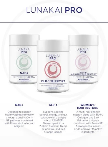 Vista 9 de Lunakai Cápsulas azul de metileno fabricadas en Estados Unidos de grado farmacéutico con vitamina C, B6, B12 – Suplemento diario de apoyo cerebral