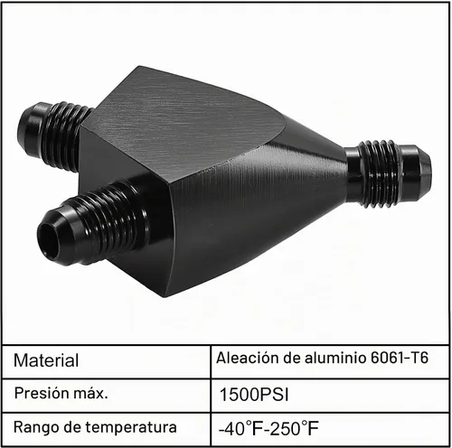 Vista 3 de EVIL ENERGY Adaptador de Unión de Llamarada de Bloque Y de 3AN Splitter Unión Negro