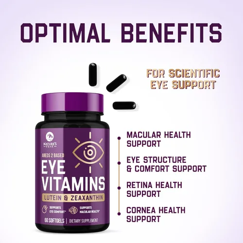 Vista 5 de Nature's Peak - Vitaminas para los ojos, vitamina 3 veces más fuerte para la salud ocular con luteína y zeaxantina, Vision Macular Health Soporte