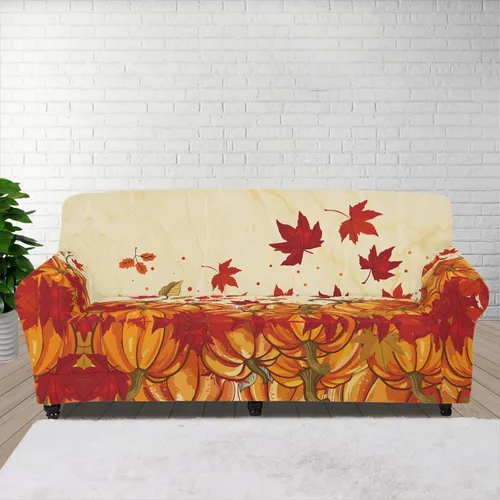 Vista 94 de Horeset Funda elástica para silla con diseño de flores hippie otoñales, funda para sofá, lavable, protección de muebles con espuma antideslizante