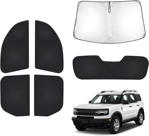 Vista 111 de T TGBROS Parasol para parabrisas para BMW X1 F48 2016 2017 2018 2019 2020 2021 2022 para ventana de automóvil, con bloqueo UV grueso y opaca