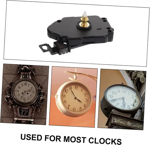 Vista 3 de Mikikit Reloj de pared silencioso, 2 juegos de péndulo operado, accesorios de silencio, kit de reloj, mecanismos de repuesto, mecanismo de repuesto