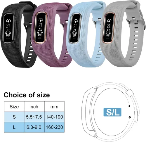 Vista 5 de C2D JOY Correa de TPU compatible con Garmin Vivosmart 4, haz que la banda original rota funcione de nuevo