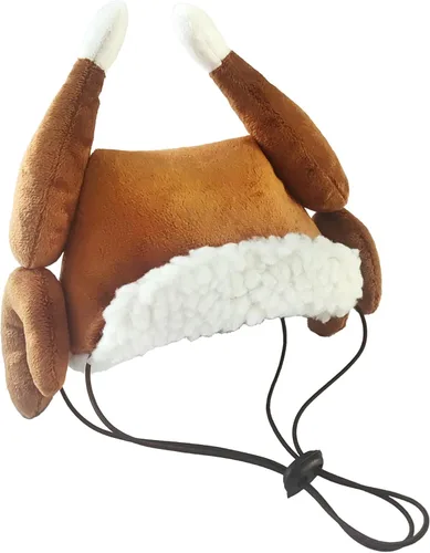 Vista 11 de Huxley & Kent Sombrero para mascotas Cornamenta roja Fairisle (pequeña) Accesorio festivo de Navidad para perros/gatos Sombrero de vacaciones