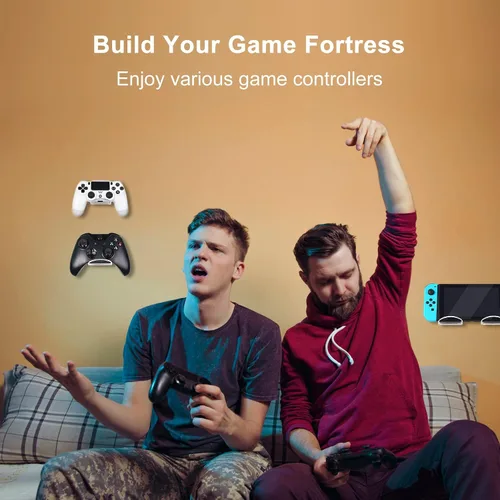 Vista 2 de Game Controller Stand Holder Wall Mount - 2 Pack for Gaming&Audio Headsets Holder Hook, Controller Headset Stand Holder for PS5PS4Xbox Gamer