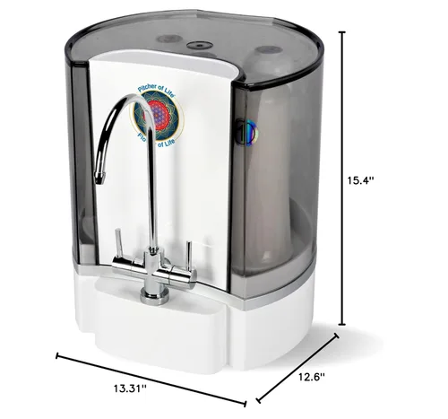 Vista 7 de Life Sciences Sistema de agua alcalina, máquina de agua mineral, purificador de agua con infusión de hidrógeno, filtro natural para encimera