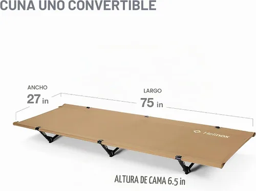 Vista 5 de Helinox Cuna One ligera, compacta, plegable, portátil, catre de camping, regular, marrón coyote Marrón (Coyote Tan)