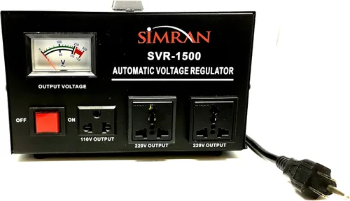 Vista 3 de Simran Transformador de voltaje Convertidor de potencia Regulador Estabilizador Convertidor de potencia Negro (SVR-1000)