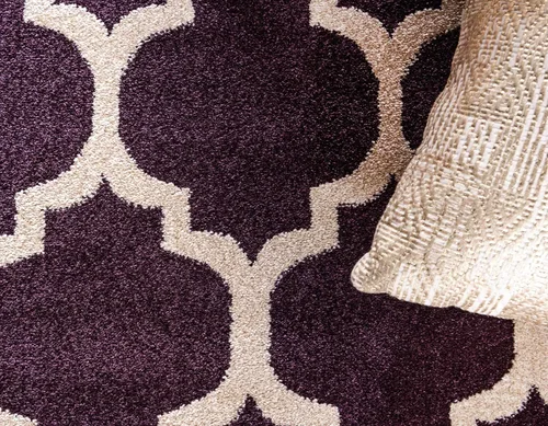 Vista 5 de Unique Loom Trellis Collection - Alfombra de área de Filadelfia, rectangular de 2 pies 2 pulgadas x 3 pies, color morado y marfil