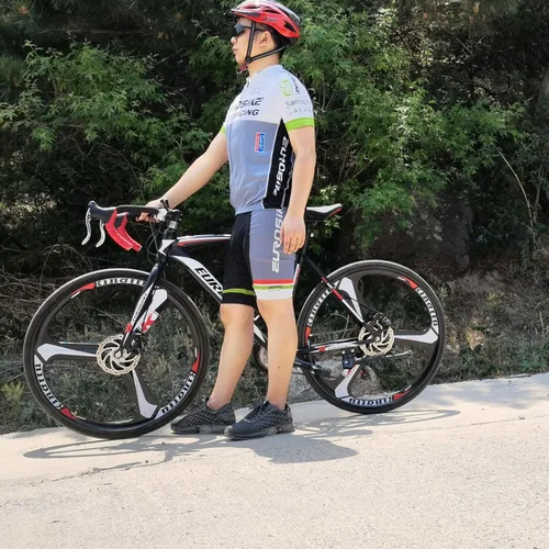 Vista 6 de Eurobike OBK XC550 - Bicicleta de carretera ruedas 700C 21 velocidades frenos a disco bicicleta para hombre o mujer