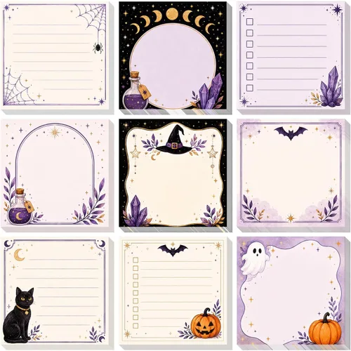 Vista 10 de 18 piezas de notas adhesivas de abejas, notas adhesivas de abejas, notas autoadhesivas para memo, 9 estilos, para suministros de oficina, escuela