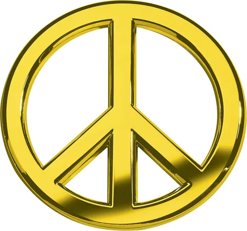 Vista 10 de Logo Clásico de Signo de Paz en Negro - Emblema de Coche de Metal de Revolution Car Badges - Símbolo Antiguerra de Paz y Amor - Alternativa Premium
