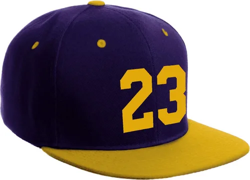 Vista 123 de Número de equipo modificado para requisitos particulares del jugador del color del sombrero del Snapback de la visera plana clásica de la visera