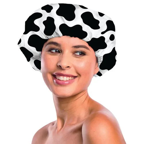 Vista 8 de Betty Dain Gorro de baño y ducha de nailon reutilizable, Blue Royale Gorra impermeable reversible de gran tamaño para todas las longitudes