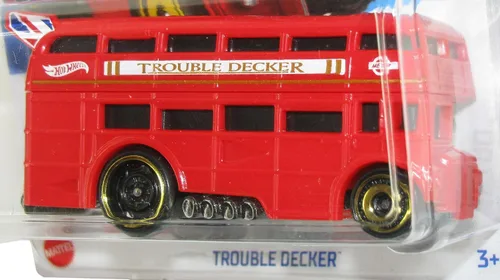 Vista 2 de Hot Wheels 2023 # 202/250 HW Metro #7/10 Doble-piso Drag Bus Trouble Decker