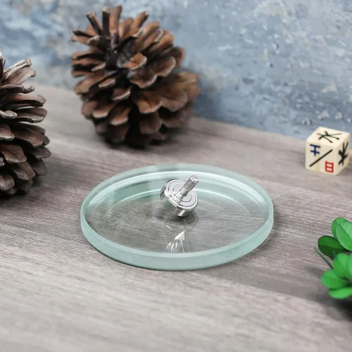 Vista 3 de Joytech Espejo cóncavo de cristal K9 con base de trompo giratorio de 3.93'' (100mm) de diámetro, gran superficie transparente de alta gama