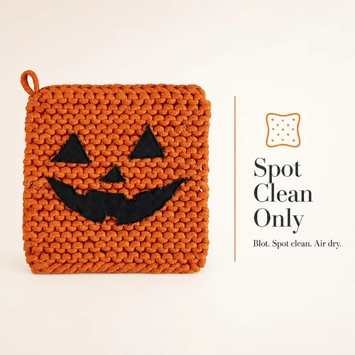 Vista 3 de Mud Pie Soporte para macetas de calabaza de Halloween