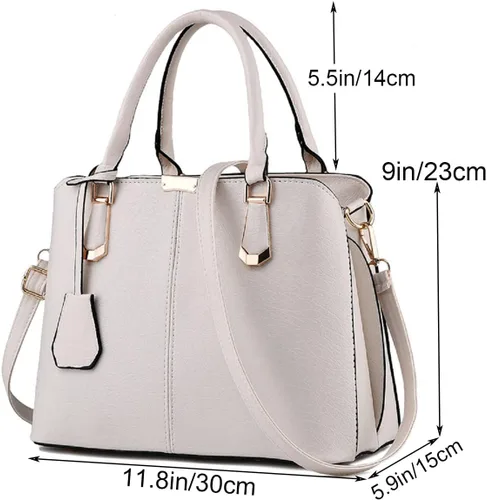 Vista 3 de Bolsos y bolsos de mano para mujer, de piel sintética, con asa superior, bolso de hombro