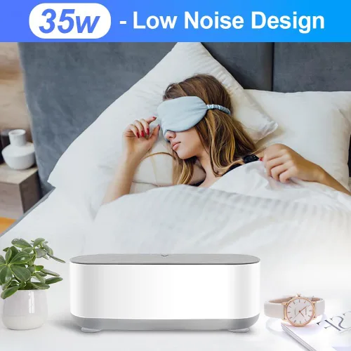 Vista 5 de Limpiador ultrasónico de joyas, máquina profesional de limpieza ultrasónica de 45 kHz con temporizador y control, limpiador ultrasónico para todas