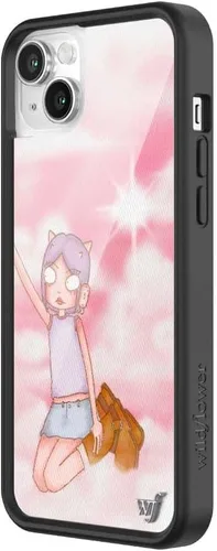Vista 2 de Fundas Wildflower - Compatibles con Apple iPhone 14 Plus Parachoques protector negro, certificado de prueba de caída de 4 pies, propiedad