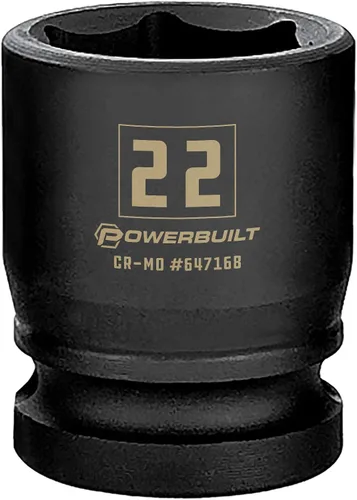 Vista 21 de Powerbuilt 647296 - Toma de impacto de 6 puntos de 1/2 pulgada x 1-1/4 pulgadas
