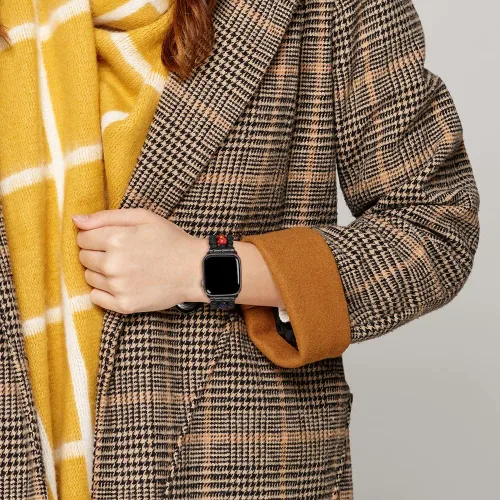 Vista 2 de Pulsera Apple Watch Band con cuentas compatible con 1.496 in/1.575 in/1.614 in 1.654 in/1.732 in/1.772 in para mujeres y hombres, correa elástica