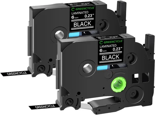 Vista 21 de GREENCYCLE Cinta para etiquetadora Brother P-Touch TZe-831 TZ-831 de 0.472 in 0.47 laminada TZe TZ Gold Tape para PT-D210 PT-D600 PT-H110 PT-1230, 2