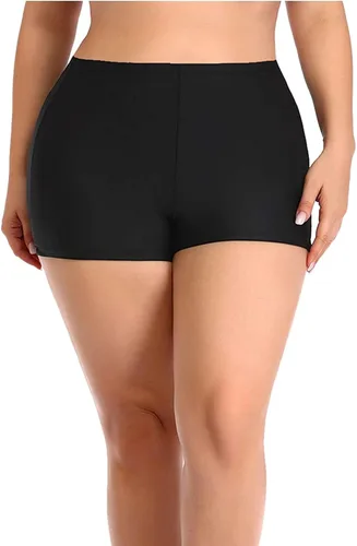 Vista 4 de Yonique - Trajes de baño para mujer, parte superior de tankini estilo blusón, pantalones cortos, dos piezas, talla extragrande