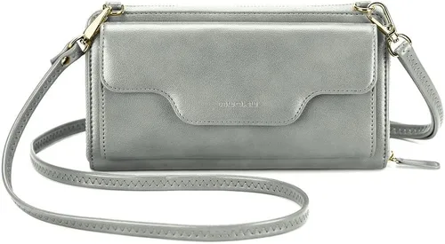 Vista 16 de nuoku Bolso pequeño para mujer, cartera con bloqueo RFID, bolso cruzado con bolsillo para teléfono celular 01 - negro