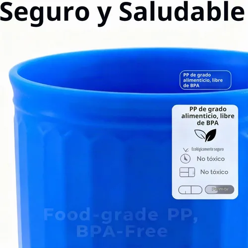 Vista 5 de AOYITE Juego de 4 tazas de café de plástico de 13 onzas con asa, tazas