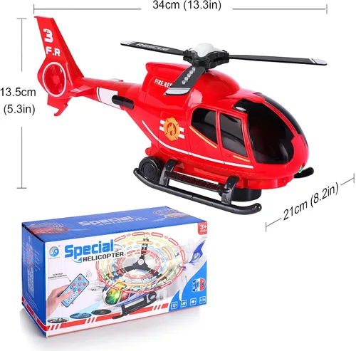 Vista 7 de ele ELEOPTION Avión de Juguete con Control Remoto por Infrarrojos Juguetes de Helicóptero con Luces y Música Juguetes de Aeroplano para Niños