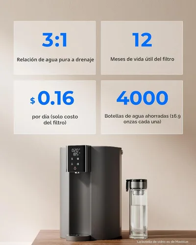 Vista 3 de Waterdrop C1H - Sistema de ósmosis inversa caliente instantánea, no requiere instalación