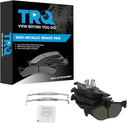 Vista 32 de TRQ Pastillas de freno delanteras semi metálicas compatibles con Ford Expedition 2018-2021 F-150 2018-2020 Lincoln Navigator 2018-2022
