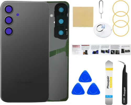 Vista 23 de Reemplazo de cristal trasero para Samsung Galaxy S24 con kit de herramientas de reparación profesional (Amber Yellow)