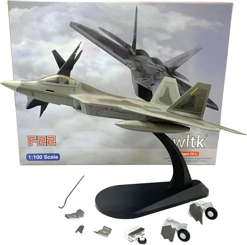 Vista 5 de USAF F-22 Raptor 1/100 Modelo de aeronave fundida a presión (Modo Basta)