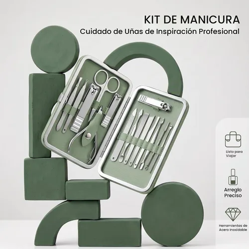 Vista 8 de Utopia Care - Juego de manicura profesional para cortaúñas Verde