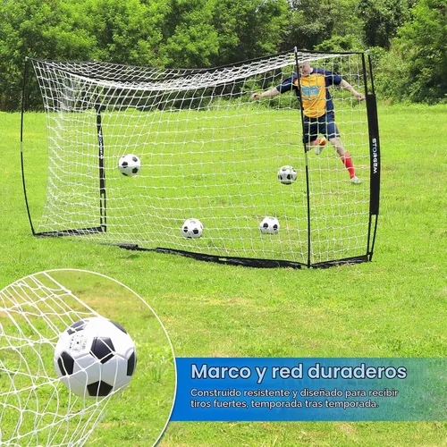 Vista 4 de Storgem Soccer Goal for Backyard with Bow Frame, Collapsible Metal Base