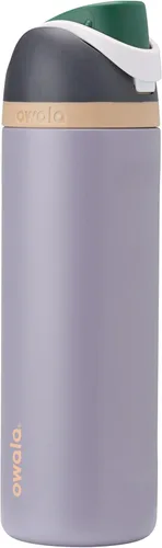 Vista 66 de Owala FreeSip - Acero inoxidable - 32 oz - Morado/Azul (pistas de esquí de los años 80)