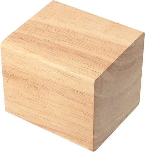 Vista 5 de Paquete de 6 elevadores de madera para cama, elevadores de muebles de madera oscura cuadrada natural de 4 pulgadas, extensores de madera resistentes