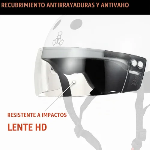 Vista 6 de Triple Eight El casco certificado Sweatsaver con visera para Roller Derby, Skateboarding y BMX Purpurina negra