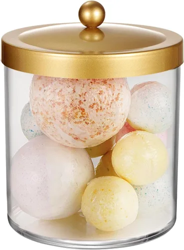 Vista 13 de SheeChung Tarro de Boticario Premium - Recipiente Contenedor Grande de Plástico Transparente de 50 Oz. con Tapa de Acero Inoxidable a Prueba