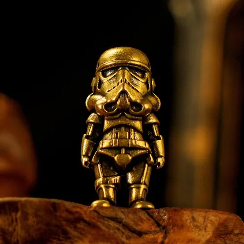 Vista 7 de CHOVY Figura de robot de latón antiguo, decoración retro de latón macizo pesado, escultura de arte biomecánica para coleccionistas, regalo Steampunk
