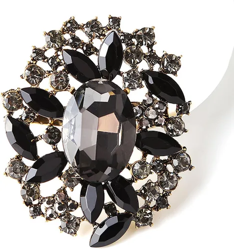 Vista 5 de HAISWET Broche de flores, accesorio de joyería para disfraz, tono dorado