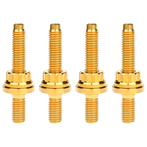 Vista 25 de Tornillo de titanio M8 M10x45 54 55 2.559 in paso 1.25 Kit de pernos de escape automotriz Kit tornillos, tuercas y arandelas Kit de 4 piezas