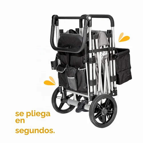 Vista 6 de Larktale Caravan - Caravana plegable de doble plaza, cochecito todo terreno para niños, bebés, niños pequeños