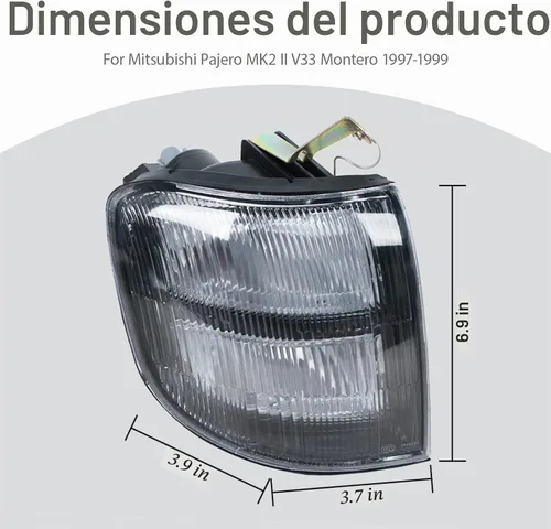 Vista 2 de Luz antiniebla para Mitsubishi Pajero Montero V33 1997-1999 Luz de señal de giro izquierda
