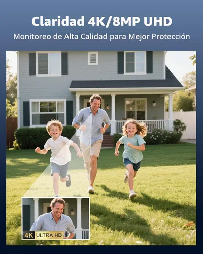 Vista 3 de el sistema de cámara de seguridad 4K PoE ató con alambre las cámaras 2TB HDD de la bóveda 45 días de grabación